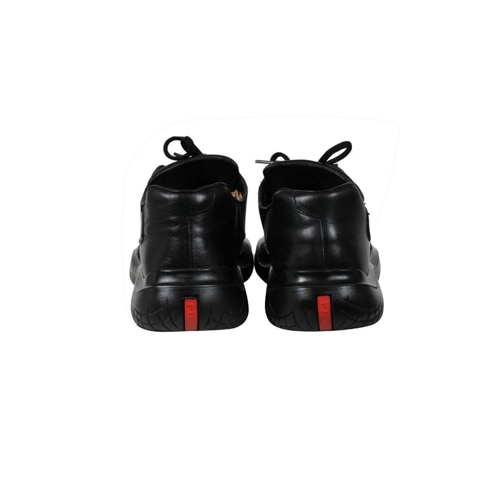 Prada Mens Vintage Chunky Derby US 10 UK 9 Black Leather AW99 Vibram Square Toe - Picture 6 of 11